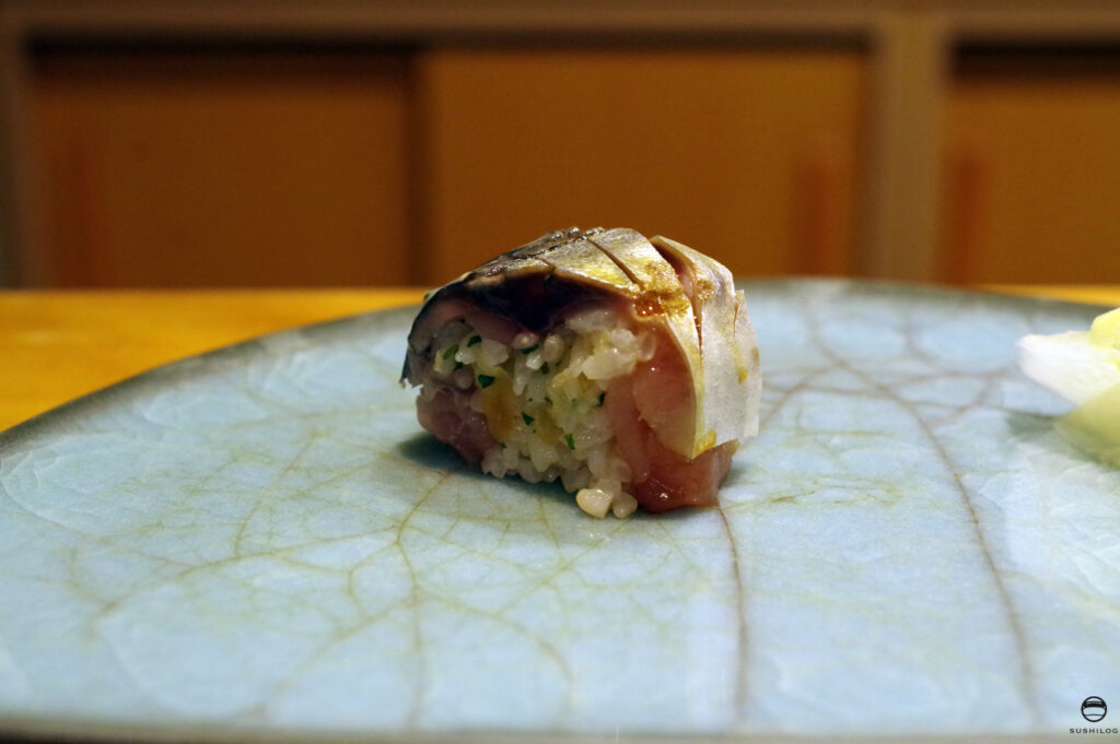 鯖の炙り棒寿司