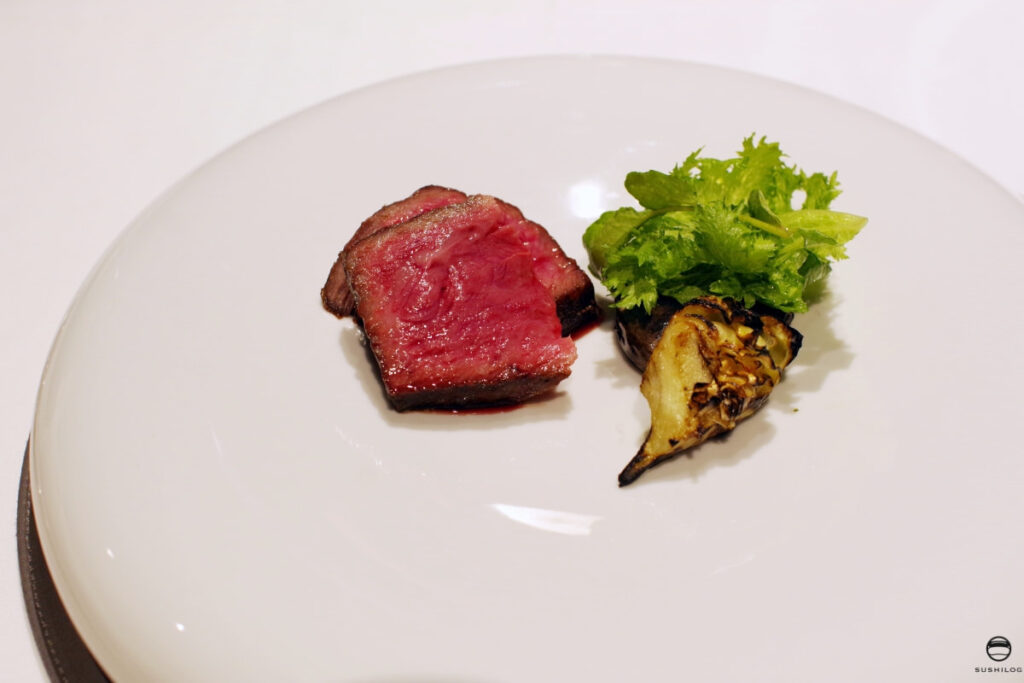 能登牛イチボ炭火焼き シャドークイーン 山葵菜 クレソン01