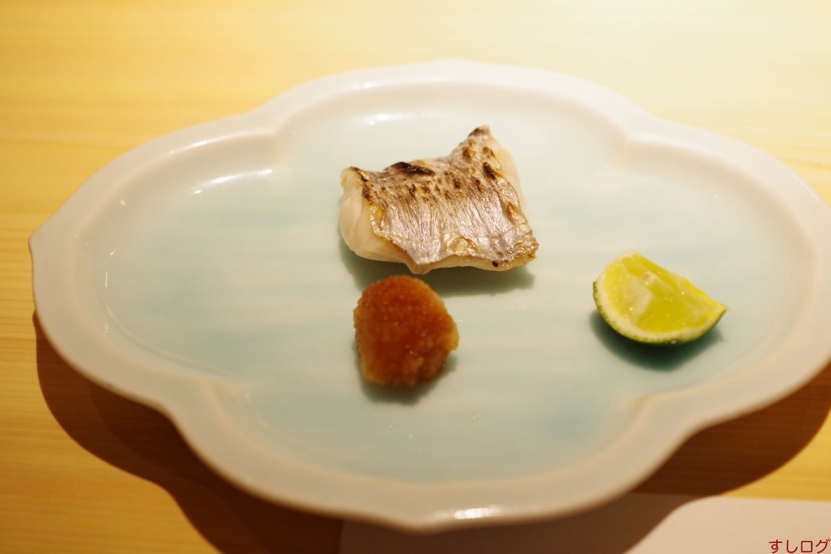 鮨ひばり太刀魚の塩焼き