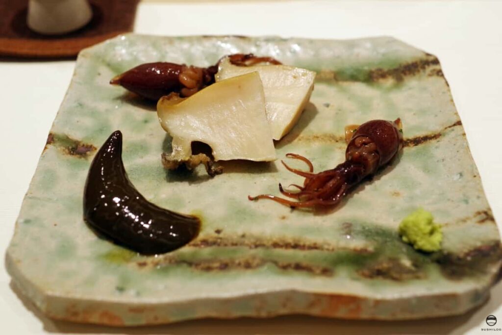 煮鮑、鮑の肝、ホタルイカの甘露煮