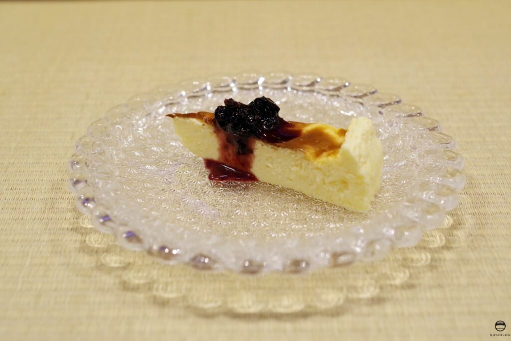 水菓子：中山産ブルーベリーの自家製チーズケーキ