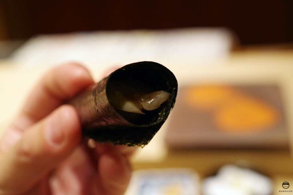 鯵の手巻き