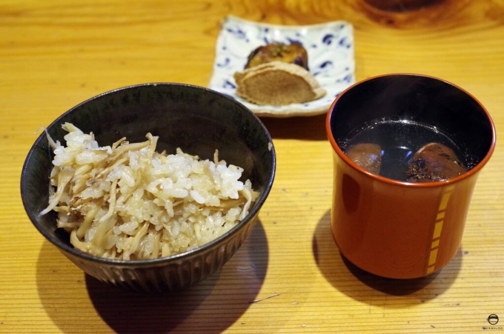 お食事：藤本さんのカマスと舞茸ご飯02