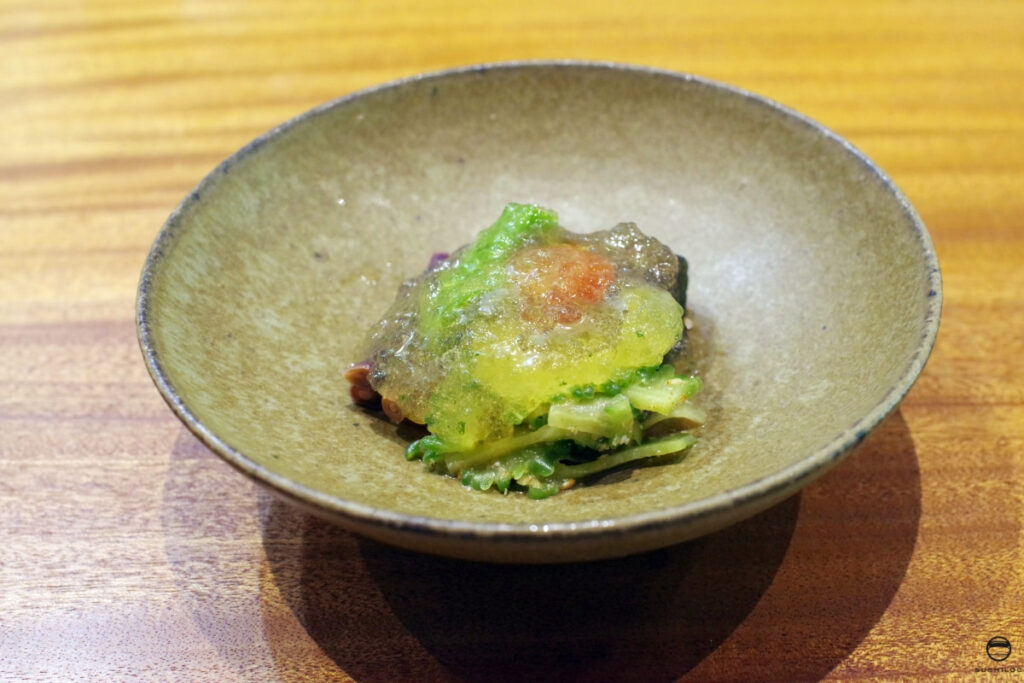 広島の野菜とすっぽんの出汁のにこごり