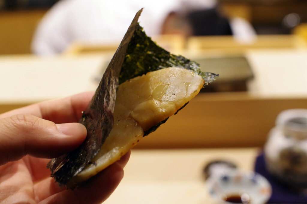 タイラギの磯辺焼き