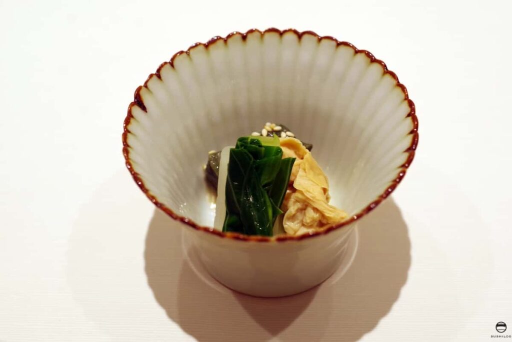 よもぎ麩、湯葉、うるい