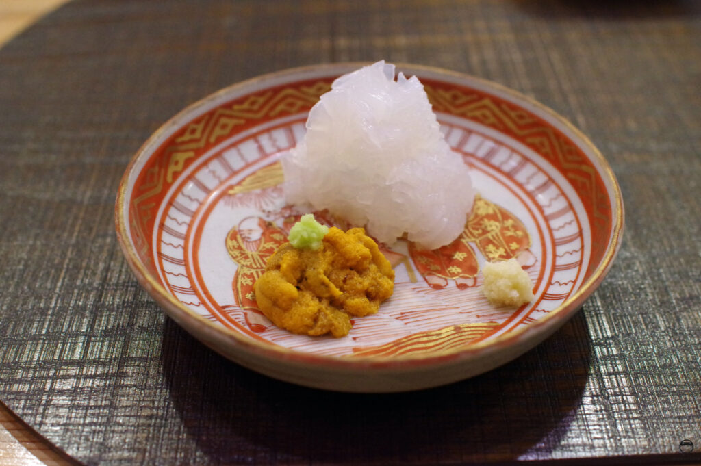 刺身02：アオリイカと塩水海胆