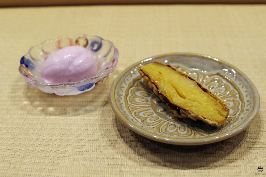 水菓子：双海町産ブルーベリーアイス、紅はるか